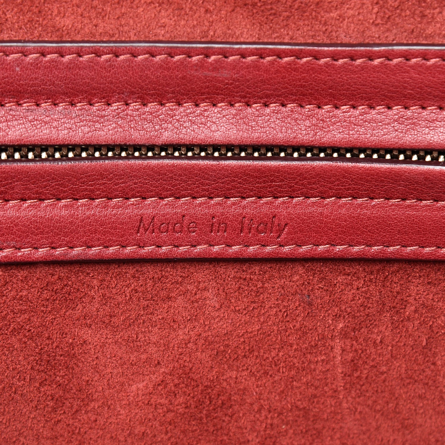 Celine Supple Calfskin Medium Phantom Luggage Red 7 of 21