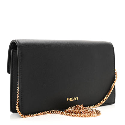Versace Vitello Virtus Wallet on Chain Black 3 of 7