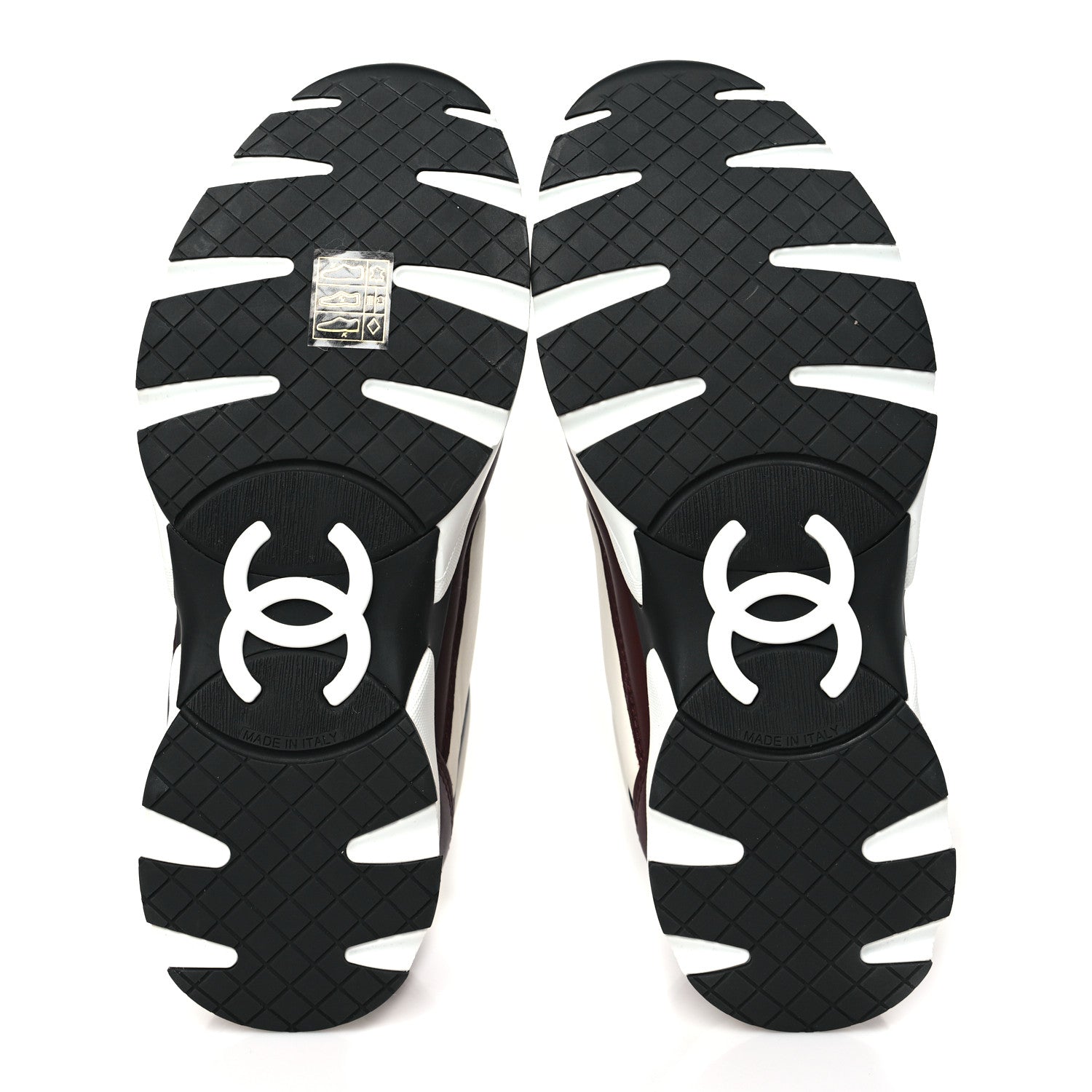 Chanel Calfskin CC Sneakers 36 Brown White Black 5 of 10