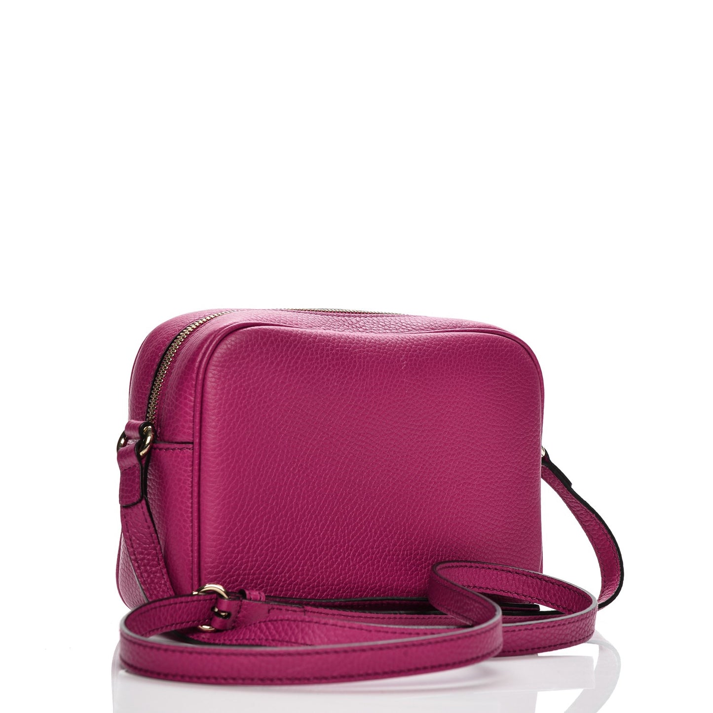 Pebbled Calfskin Small Soho Disco Bag Bright Bougainvillea