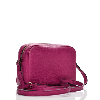 Gucci Pebbled Calfskin Small Soho Disco Bag Bright Bougainvillea 3 of 7