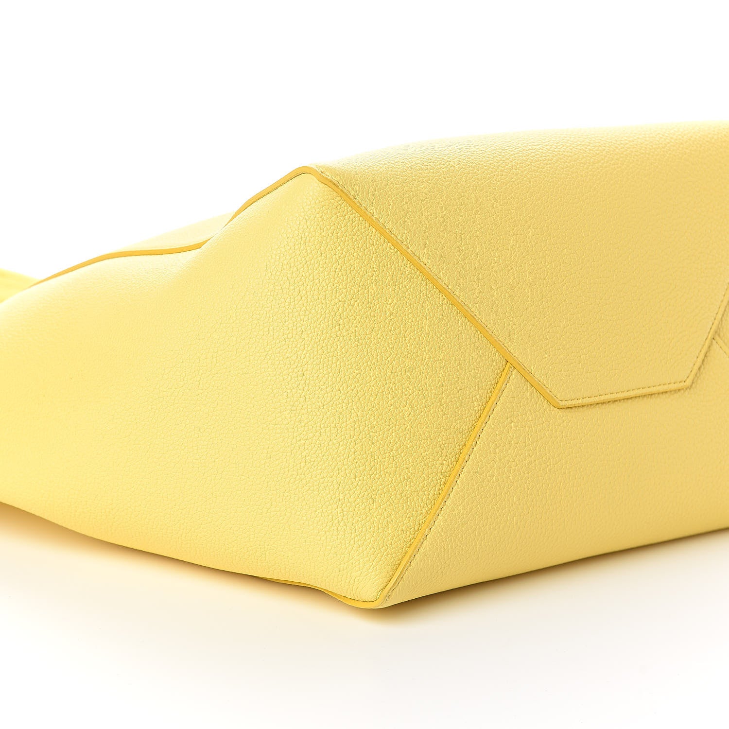 Celine Soft Grained Calfskin Small Belt Cabas Phantom Citron 7 of 8