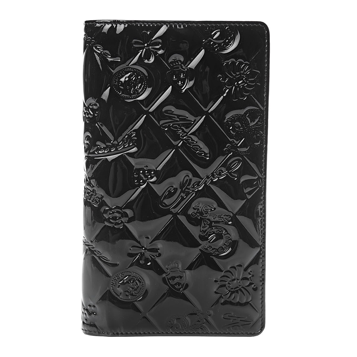 Chanel Patent Calfskin Lucky Symbols Yen Wallet Black 1 of 9