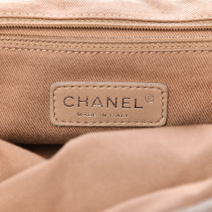 Chanel Suede Calfskin Perforated Fringe Flap Beige 6 of 15