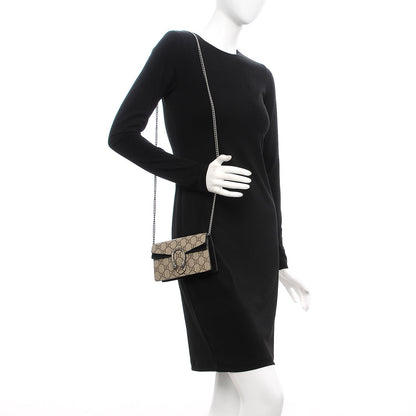 Gucci GG Supreme Monogram Super Mini Dionysus Shoulder Bag Black 2 of 8