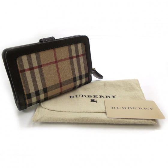 Haymarket Check Compact Zip Wallet Chocolate