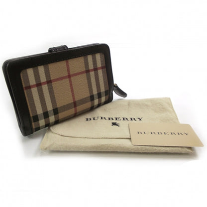 Burberry Haymarket Check Compact Zip Wallet Chocolate 4 of 9