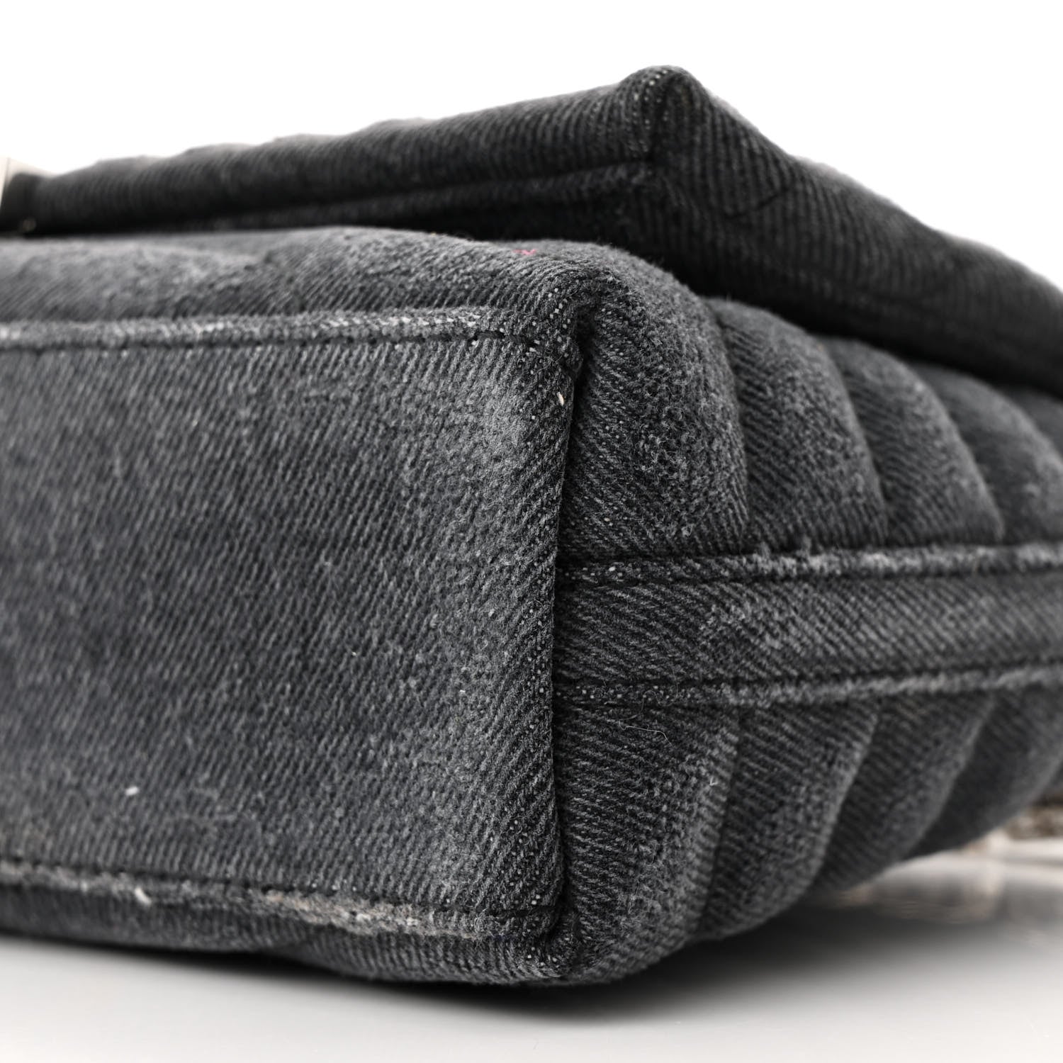 Givenchy Distressed Denim Quilted Small 4G Shoulder Bag Black 9 of 11
