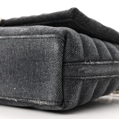 Givenchy Distressed Denim Quilted Small 4G Shoulder Bag Black 9 of 11