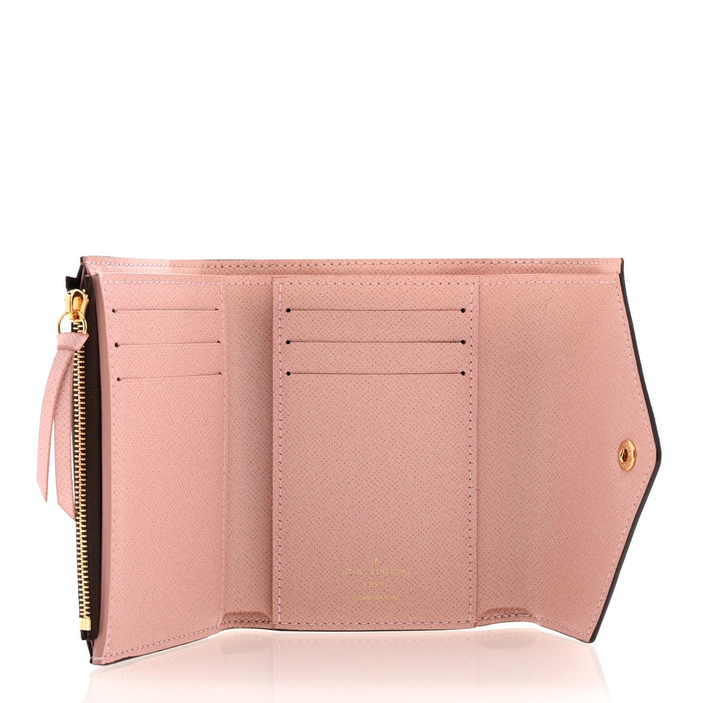 Damier Ebene Victorine Wallet Rose Ballerine