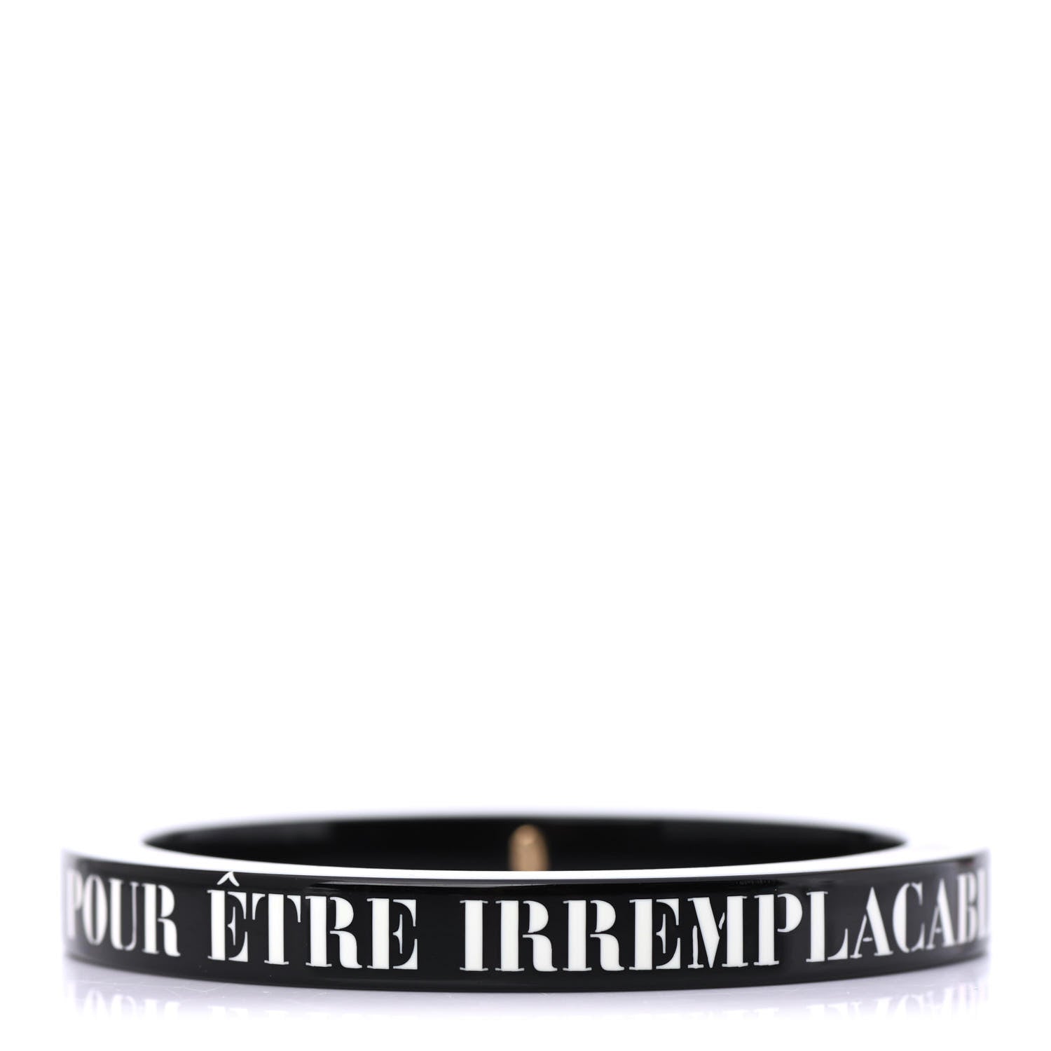 Chanel Resin Pour Etre Irremplaçable Bangle Bracelet Black 1 of 4