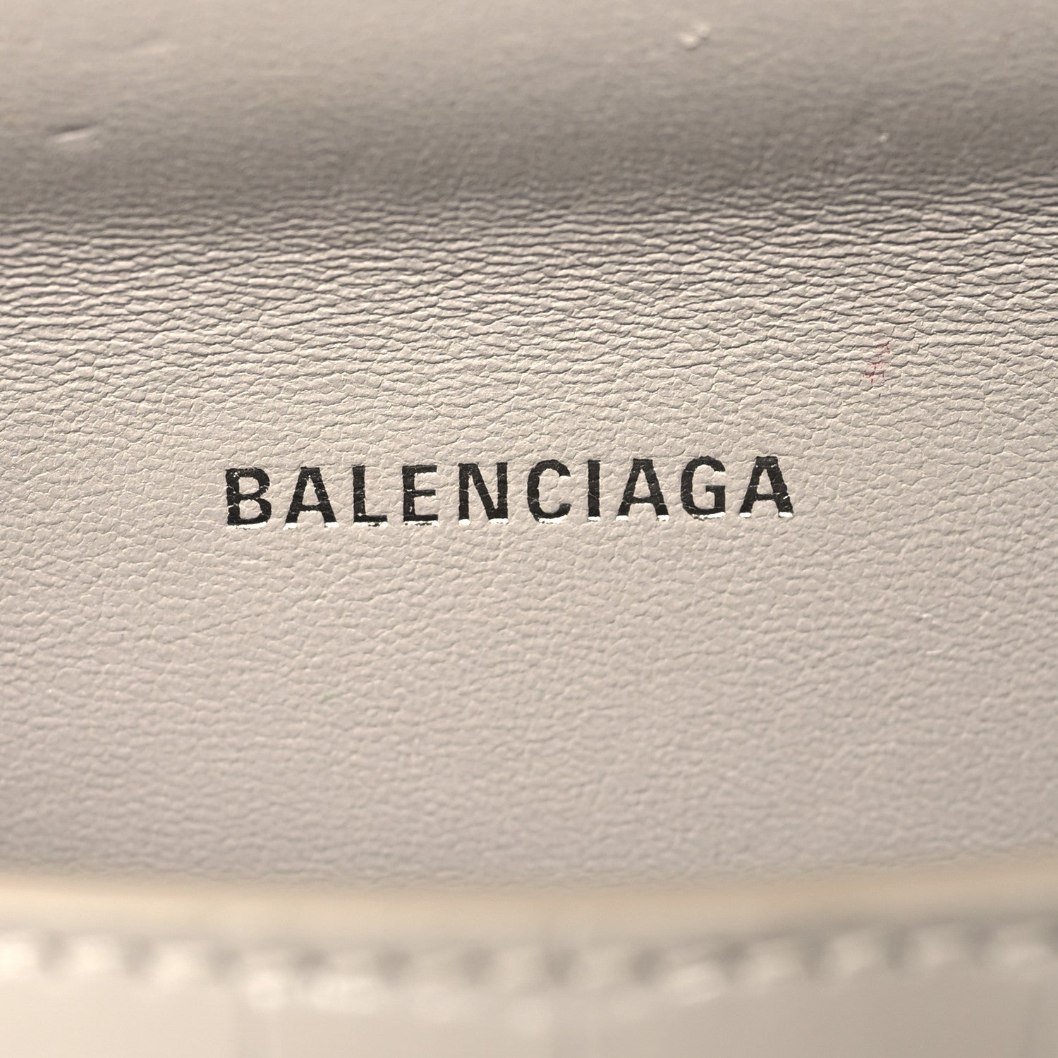 Balenciaga Shiny Calfskin Crocodile Embossed Hourglass Top Handle Bag XS Cold Beige 6 of 14
