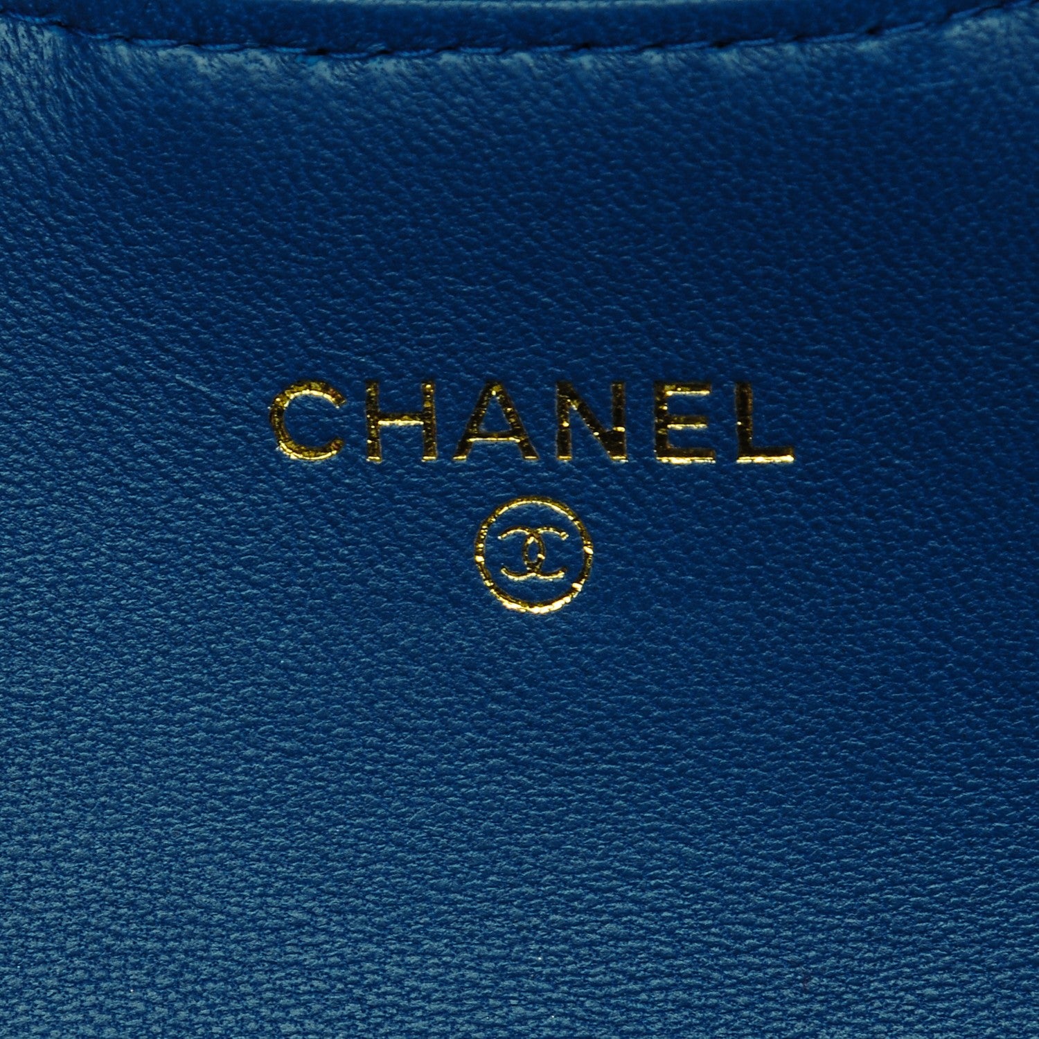Chanel Lambskin Quilted Card Holder Blue 5 of 8