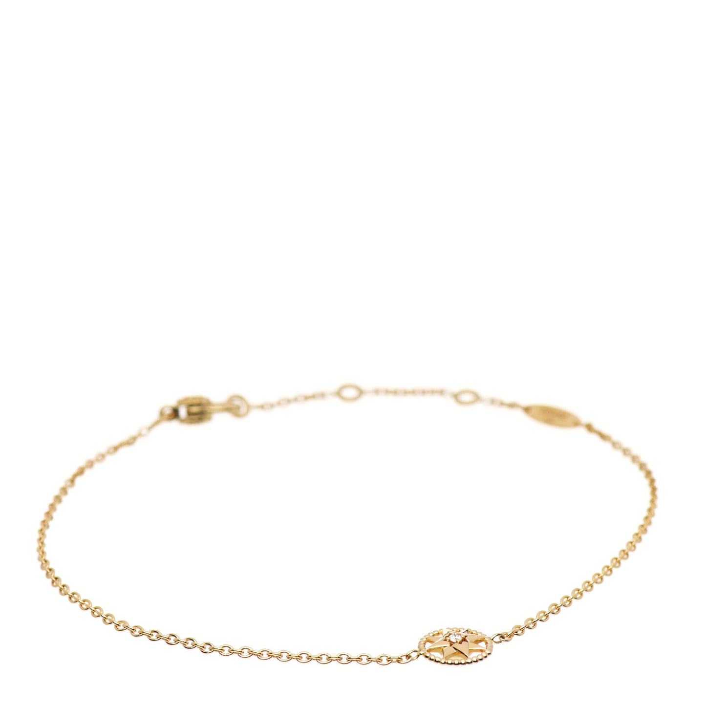 18K Yellow Gold Diamond XS Rose Des Vents Bracelet