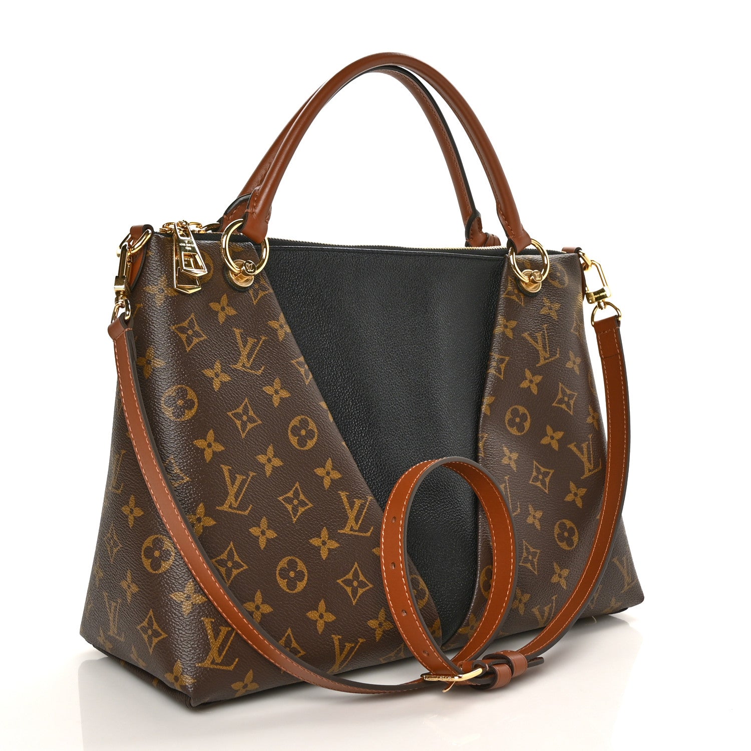 Louis Vuitton Monogram V Tote MM Black 2 of 5