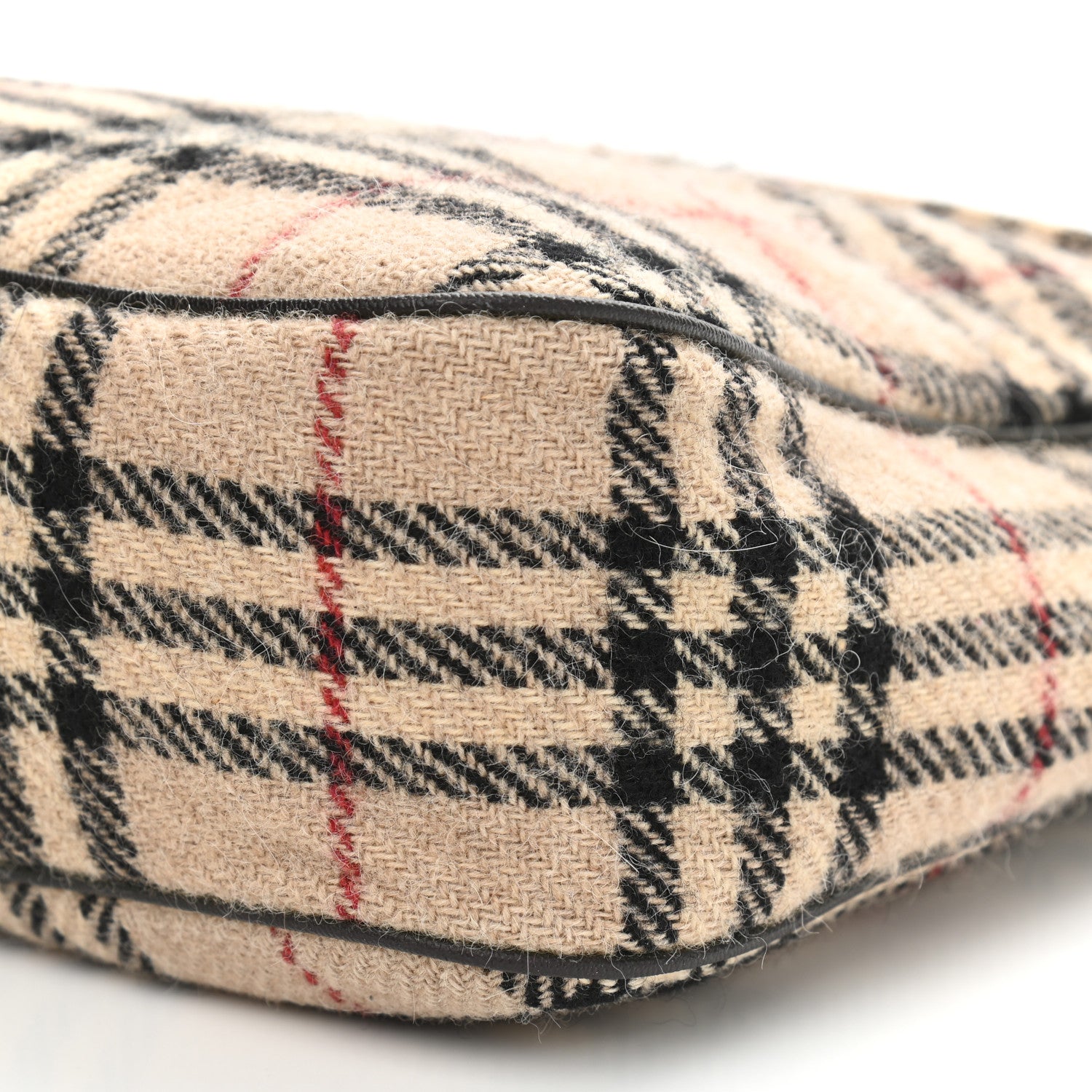 Burberry Wool House Check Shoulder Bag Beige 5 of 11