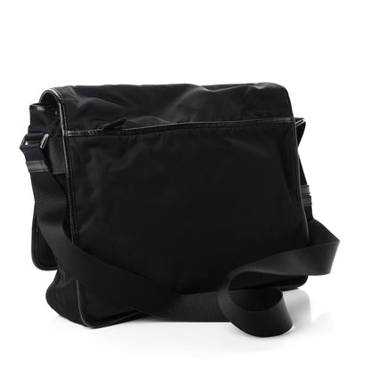 Prada Tessuto Nylon Saffiano Messenger Bag Black 3 of 9