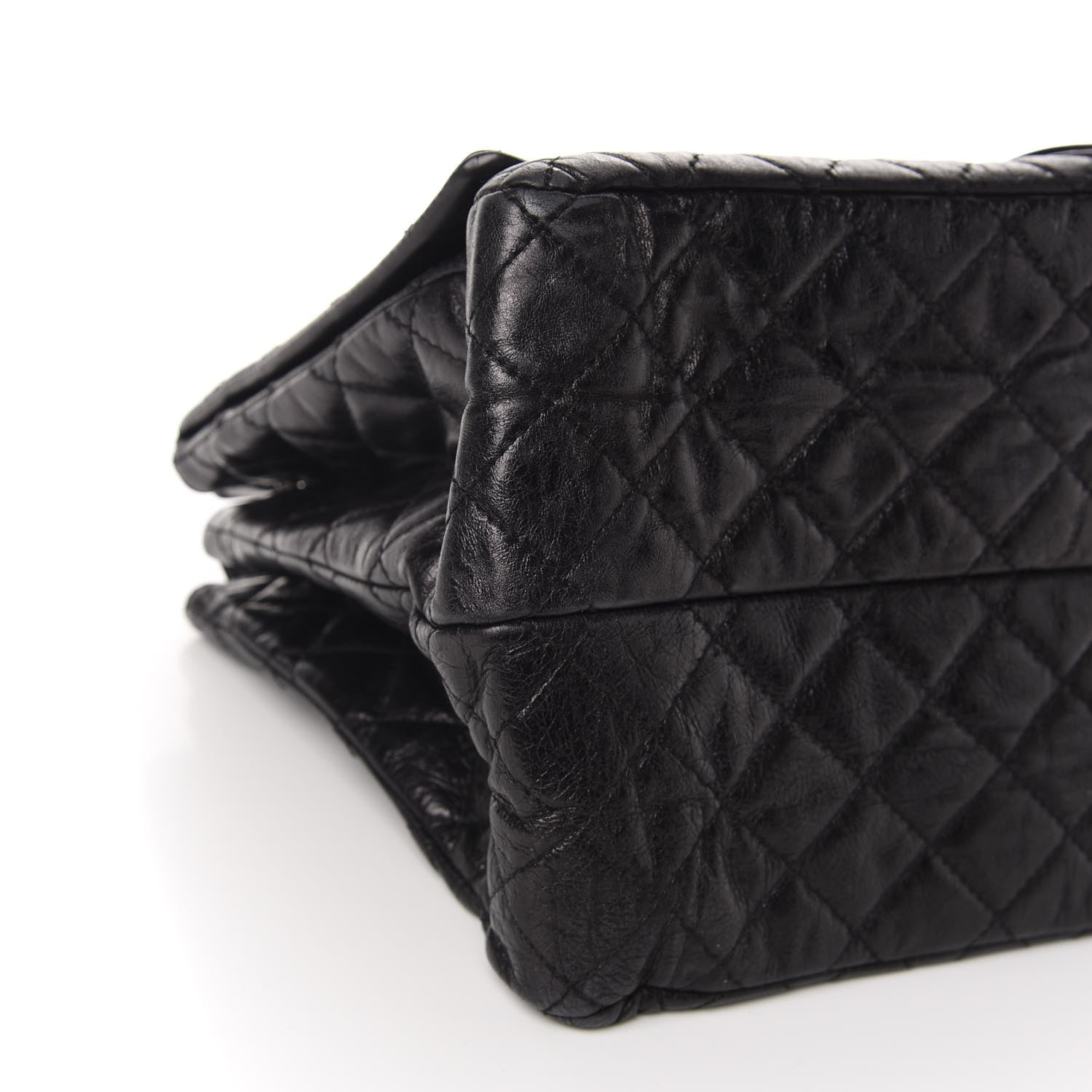 Chanel Metallic Calfskin Quilted XL Accordion Reissue Flap Black 6 of 15