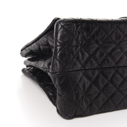 Chanel Metallic Calfskin Quilted XL Accordion Reissue Flap Black 6 of 15