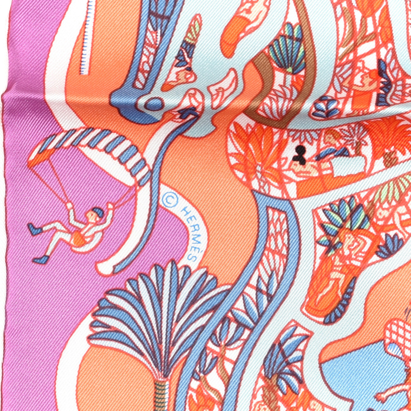 Silk Exposition Universelle Scarf 90 Rose Mauve Multicolore