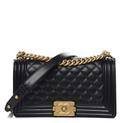 Chanel Caviar Quilted Medium Boy Flap Black 1 of 12