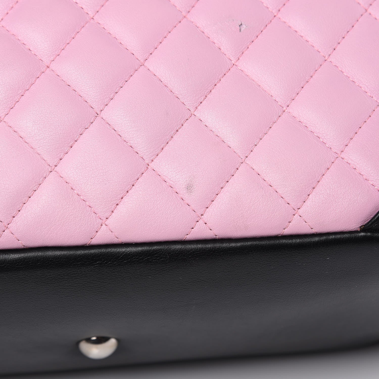 Chanel Calfskin Quilted Large Cambon Tote Pink Black 10 of 11