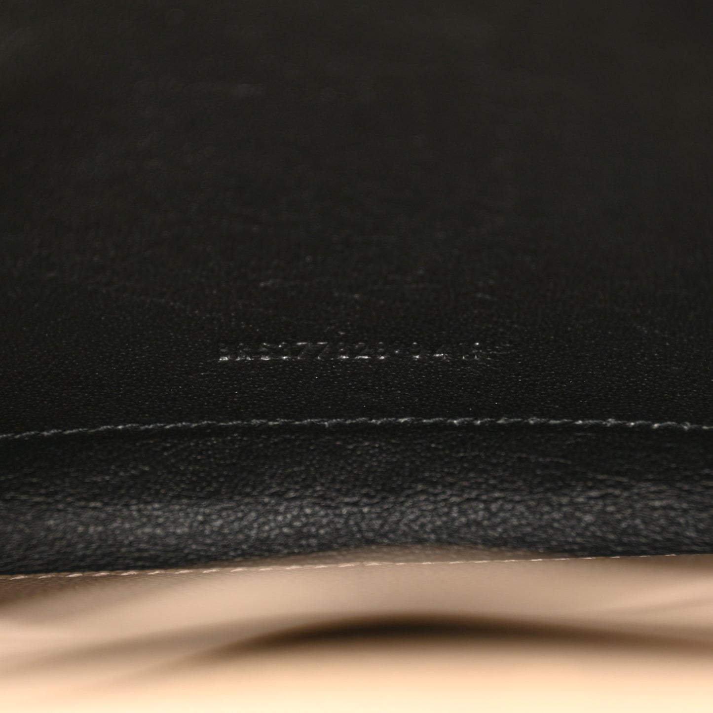 Grain De Poudre Matelasse Chevron Monogram Envelope Chain Wallet Dusty Grey