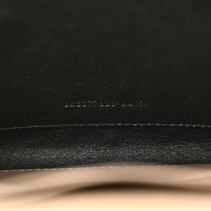 Saint Laurent Grain De Poudre Matelasse Chevron Monogram Envelope Chain Wallet Dusty Grey 7 of 11