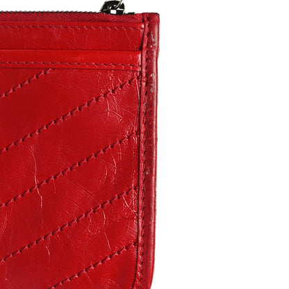 Saint Laurent Crinkled Calfskin Matelasse Niki Bill Pouch Red 10 of 11