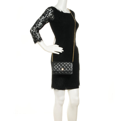 Chanel Caviar Quilted Wallet on Chain Black 2 of 9