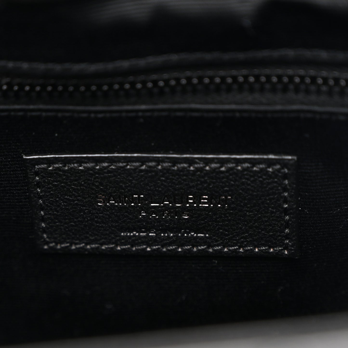 Calfskin Y Quilted Monogram Monochrome Large Loulou Chain Satchel Black