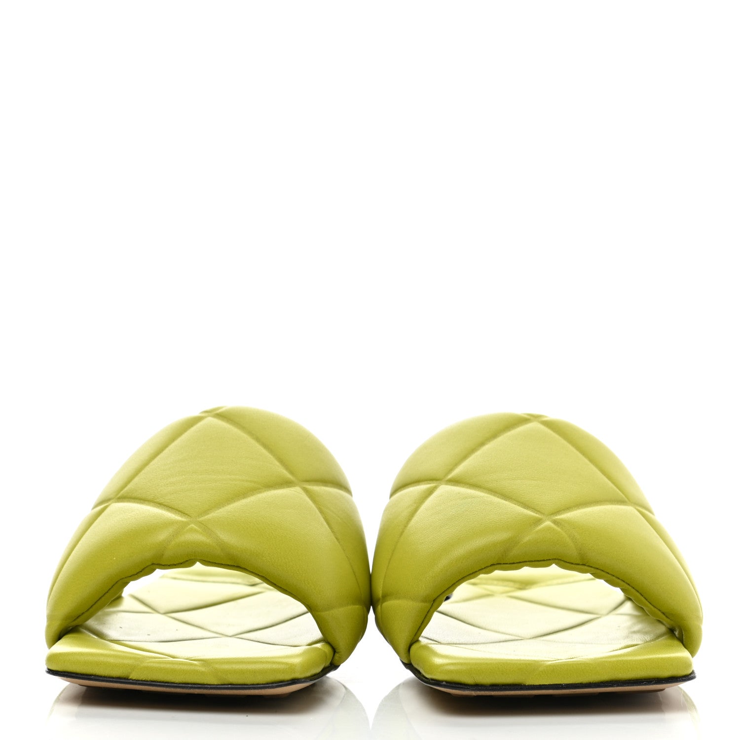 Bottega Veneta Nappa Quilted Rubber Lido Flat Sandals 35.5 Kiwi 2 of 8