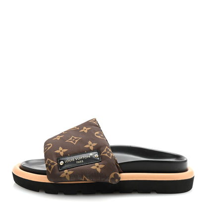 Louis Vuitton Nylon Monogram Pool Pillow Comfort Mule 36 Cacao Brown 1 of 9