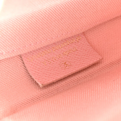 Louis Vuitton Damier Azur Pochette Felicie Chain Wallet Rose Ballerine 8 of 13
