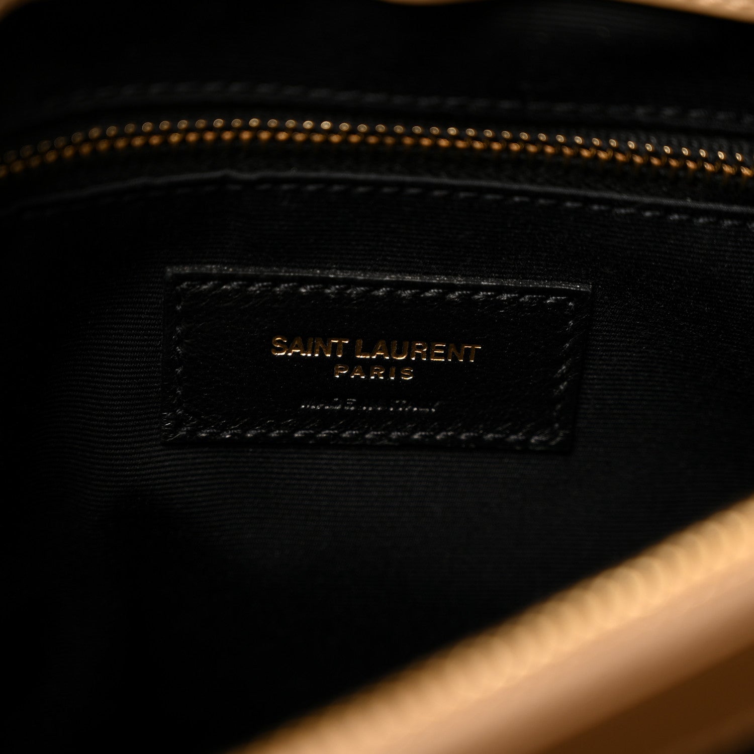 Saint Laurent Calfskin Y Quilted Monogram Medium Loulou Chain Satchel Dark Beige 7 of 11