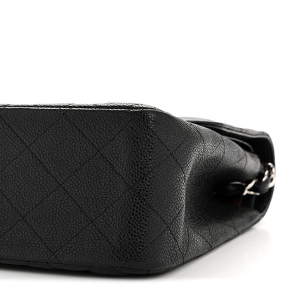 Chanel Caviar Quilted Jumbo Double Flap Black 10 of 12