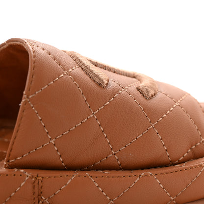 Chanel Lambskin Quilted CC Mules Sandals 39 Brown 10 of 10
