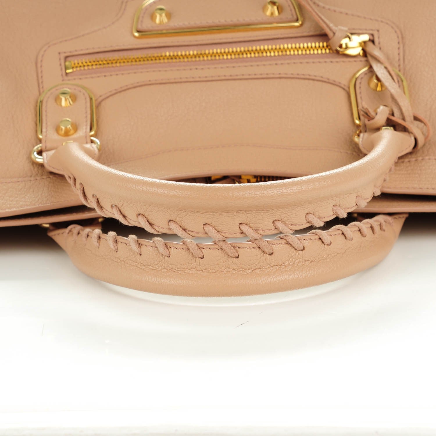 Balenciaga Chevre Gold Metallic Edge Hardware City Rose Des Sables 5 of 8