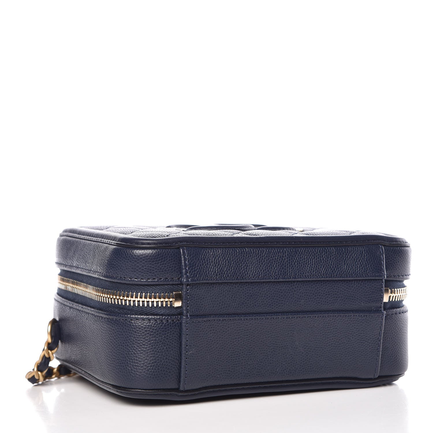Chanel Caviar Quilted Small CC Filigree Vanity Case Navy 4 of 9
