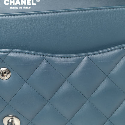 Chanel Lambskin Quilted Jumbo Double Flap Turquoise 4 of 10
