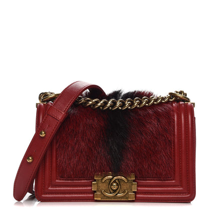 Chanel Goat Hair Small Boy Flap Red 2 of 13