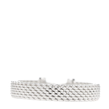 Tiffany Sterling Silver Diamond Narrow Somerset Ring 49 5 3 of 4