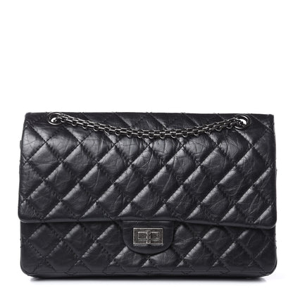 Chanel Aged Calfskin Quilted 2.55 Reissue 226 Flap Dark Grey 1 of 12