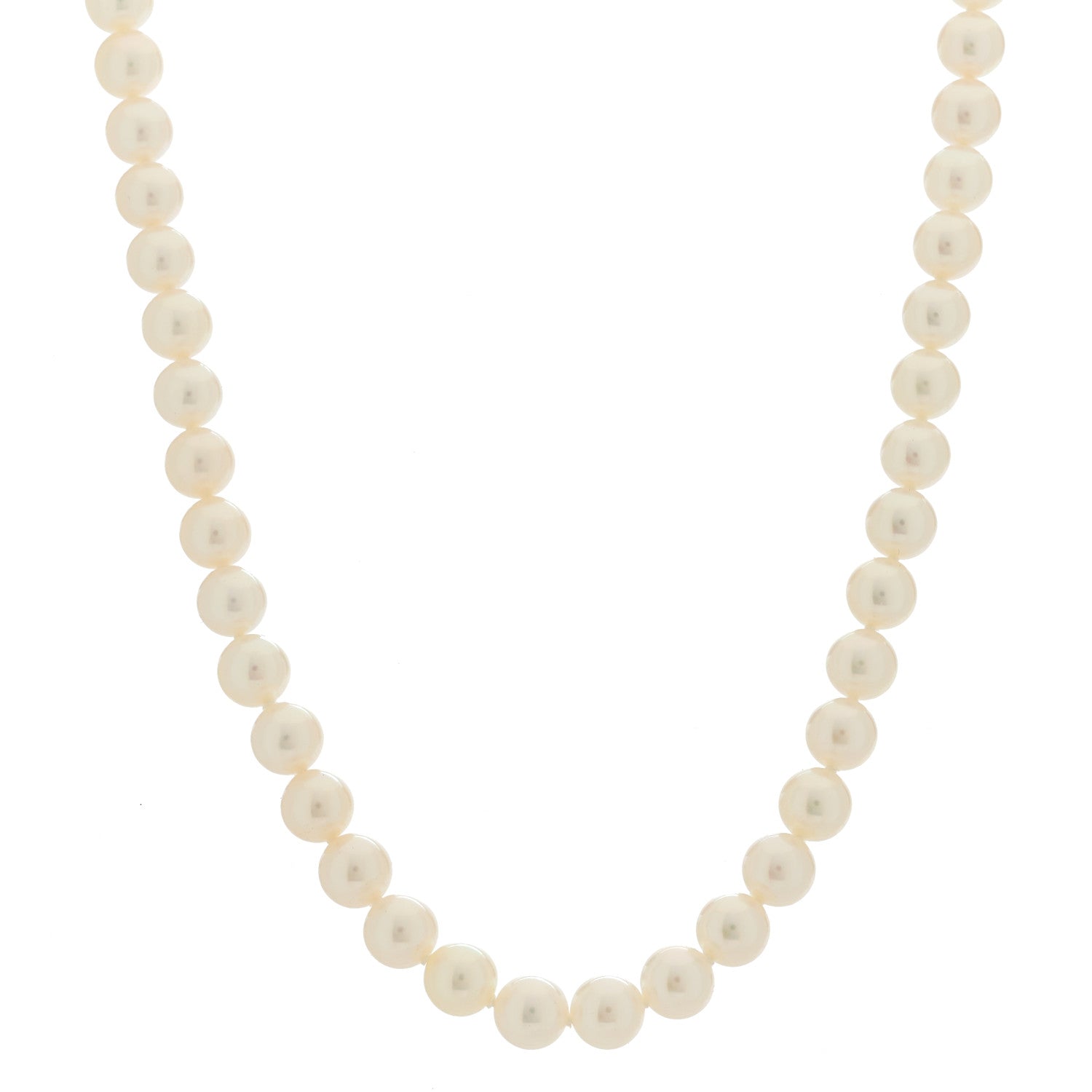 Mikimoto 18K White Gold Akoya Cultured Pearl 6.5-7mm Strand Necklace 18" 1 of 4