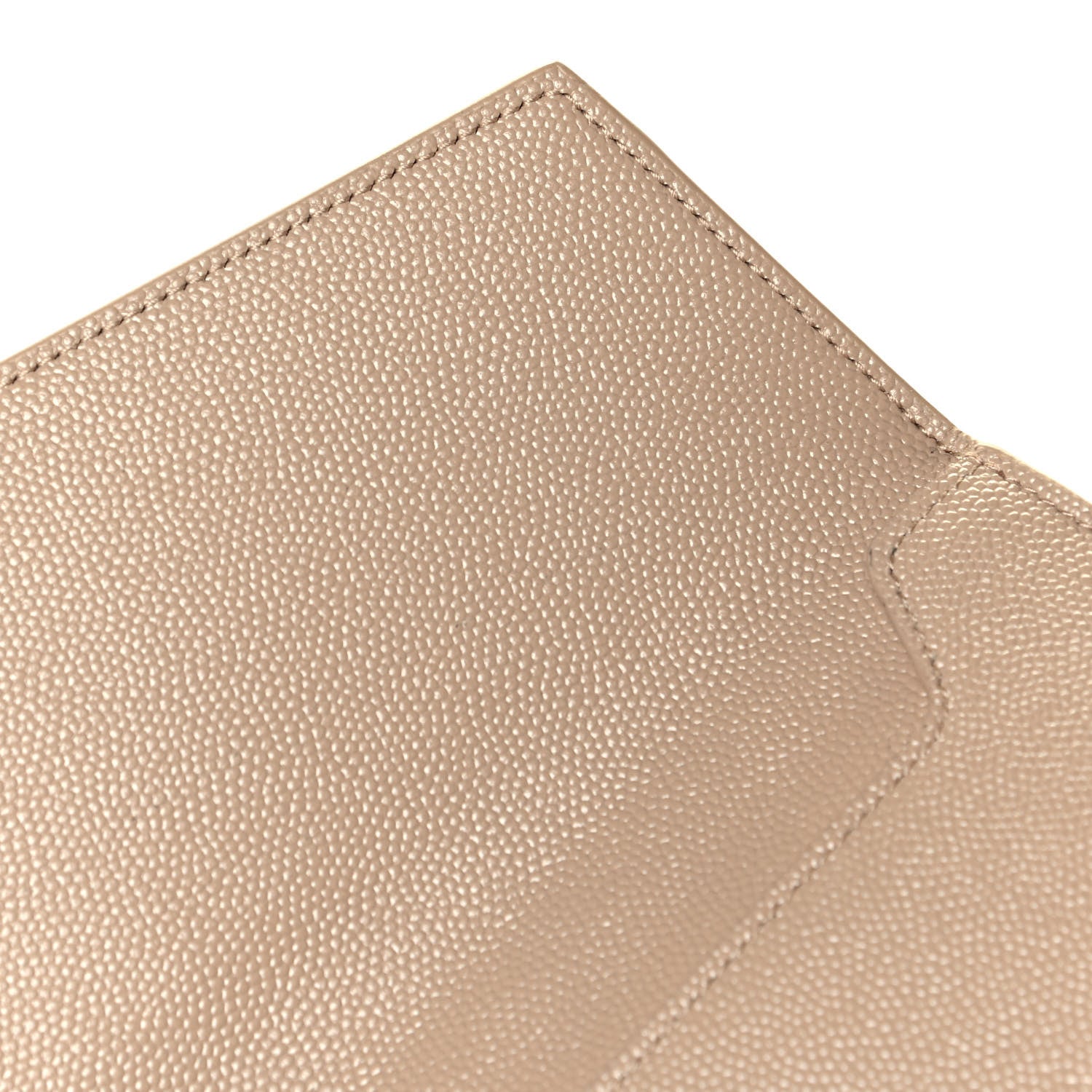 Saint Laurent Grain De Poudre Monogram Uptown Wallet Dark Beige 7 of 7