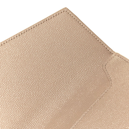 Saint Laurent Grain De Poudre Monogram Uptown Wallet Dark Beige 7 of 7