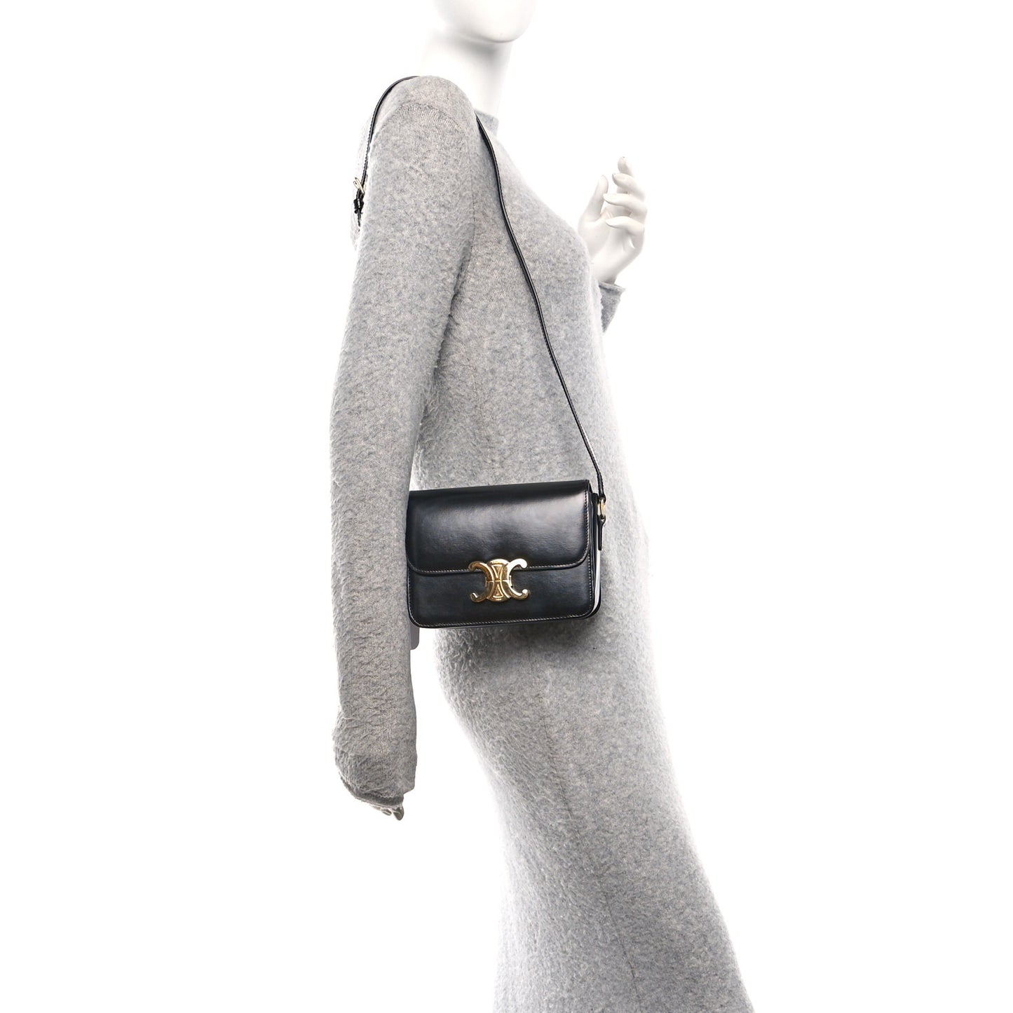 Shiny Calfskin Teen Triomphe Black