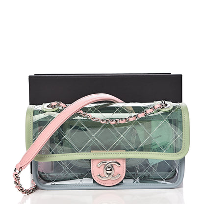 Chanel Lambskin PVC Quilted Mini Coco Splash Flap Blue Green 11 of 11