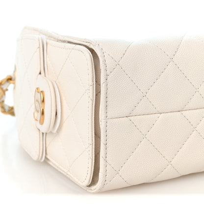 Chanel Caviar Quilted Mini Chanel 25 Handbag White 8 of 10