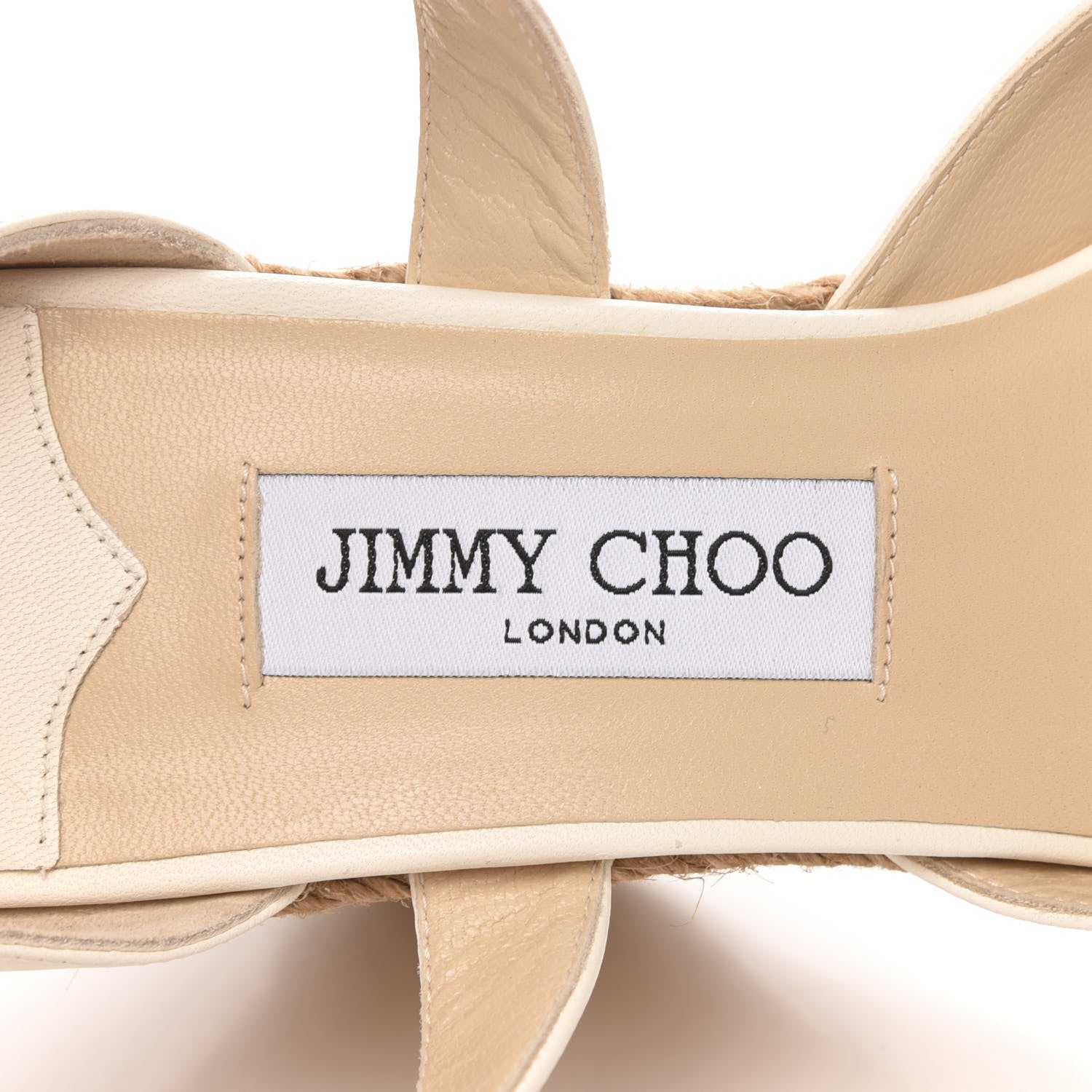 Jimmy Choo Nappa Rope Cork Alanah 105 Wedge 41 Chalk 7 of 8